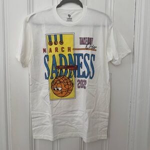 White March Sadness Graphic T-Shirt Size L